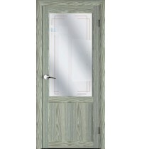 Дверь межкомнатная MASTER 57001 Дуб седой Остекленная