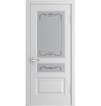 Дверь межкомнатная Модель L-2 (стекло) белая эмаль