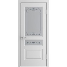 Дверь межкомнатная Модель L-2 (стекло) белая эмаль