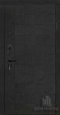 Дверь входная Quadro, цвет бетон графит темный 10 мм, панель - quadro цвет меламин белый