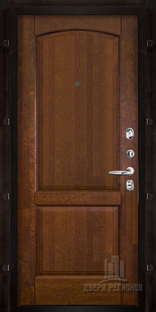 Дверь входная уличная Элит Термо, цвет Темный дуб, панель - Фоборг цвет Античный орех
