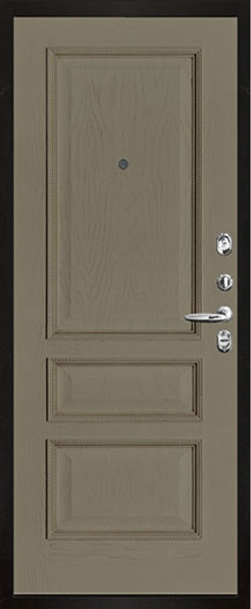 Дверь входная уличная Элит Термо, цвет Темный дуб, панель - Вена цвет Нефрит